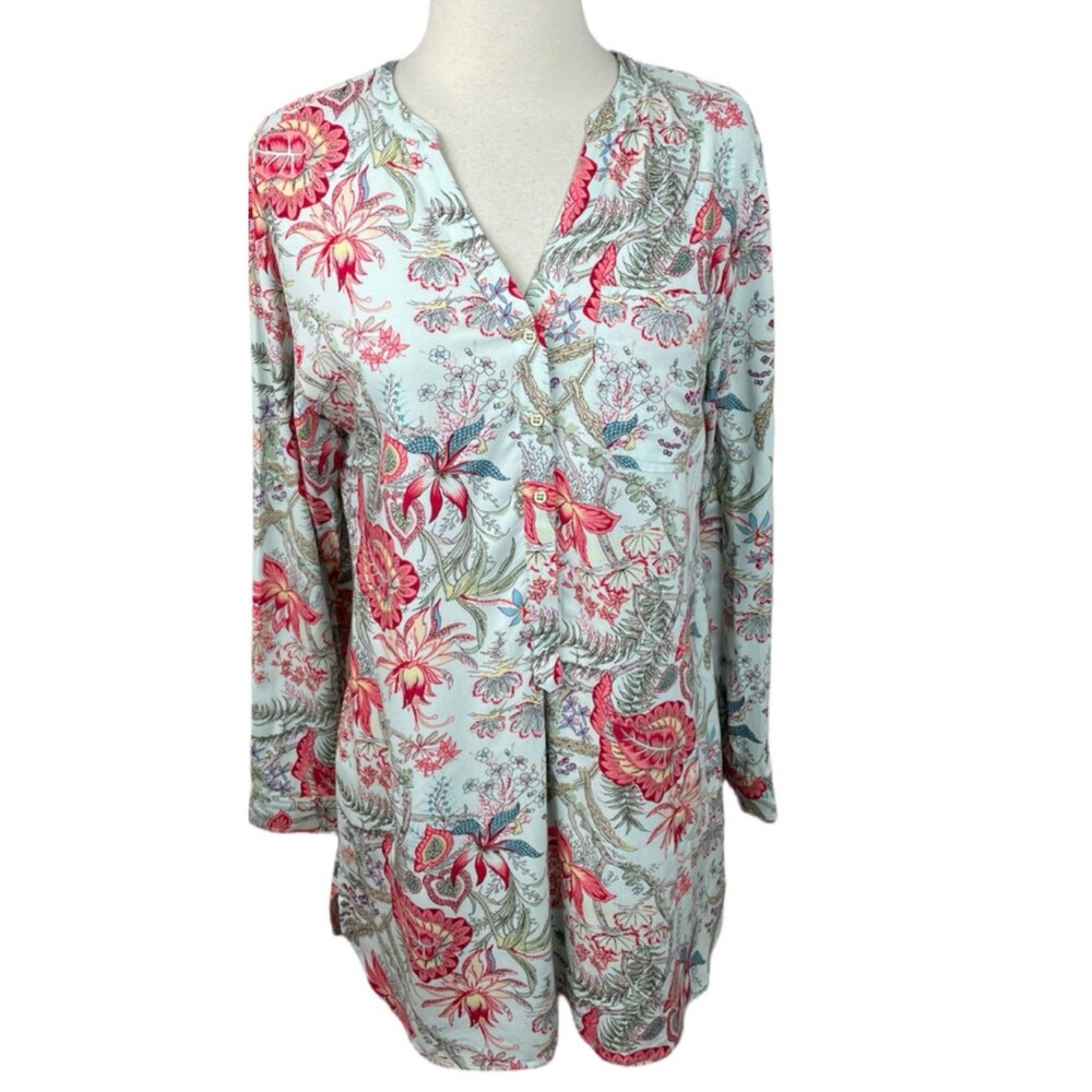 Zara Woman Colorful Long Sleeve Shirt Dress, Size L